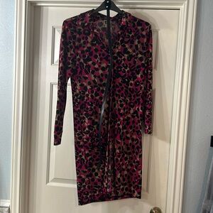 Anne Klein pink leopard dress